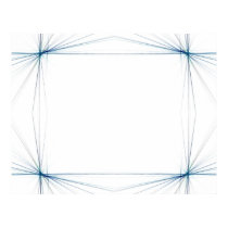 Fractal 46 Blue Frame posters