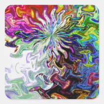 Fractal Abstract Flower Two Sticker stickers