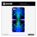 Fractal Art BlueSmart Phone Skin Decals For The iPhone 4S