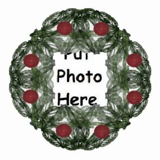 Fractal Art Christmas Wreath Frame photosculpture