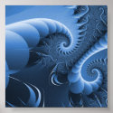 Fractal Art Dinosaur Wedgewood posters