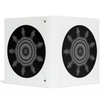 Fractal art in Black and Gray. 3 Ring Binders