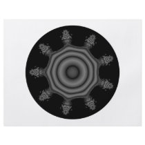 Fractal art in Black and Gray. Custom Flyer