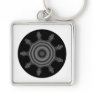Fractal art in Black and Gray. Key Chains