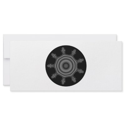 Fractal art in Black and Gray. Full Color Rack Card by PsyborgAli