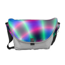 Fractal art violet, blue, pink,  designer bag courier bags