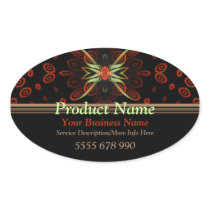 Fractal Artistry Product Label Oval Sticker