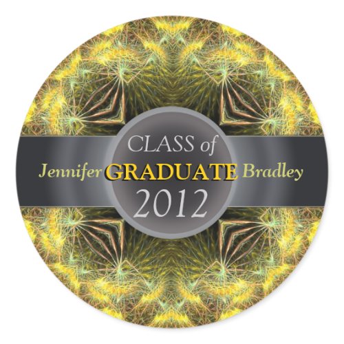 Fractal Award Graduation customizable Sticker sticker