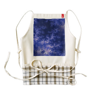 Fractal azul marino delantal zazzle HEART