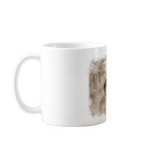 Fractal Background 3D Mermaid Brown Mugs