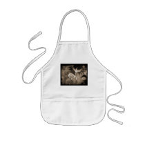Fractal Background 3D Mermaid Brown Negative Aprons