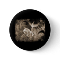 Fractal Background 3D Mermaid Brown Negative Pin