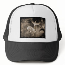 Fractal Background 3D Mermaid Brown Negative Hat