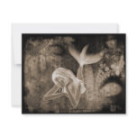 Fractal Background 3D Mermaid Brown Negative Invite