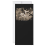 Fractal Background 3D Mermaid Brown Negative Rack Card Template