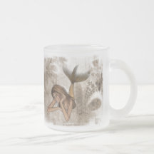 Fractal Background 3D Mermaid Coffee Mugs