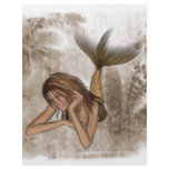 Fractal Background 3D Mermaid Custom Flyer