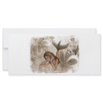 Fractal Background 3D Mermaid Rack Card Template