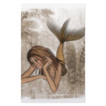 Fractal Background 3D Mermaid Stationery Design