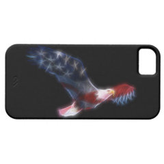 Fractal Bald Eagle Flag Patriotic iPhone 5 Case