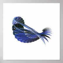 Fractal Bird Poster
