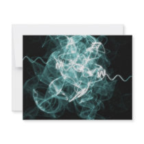 fractal blended blue invitations