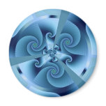 Fractal Blue Accordion magnets