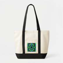 Fractal Blue and Green Floresence Bag
