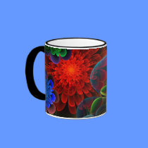Fractal Bouquet mugs