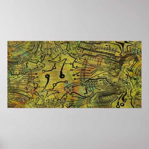 Fractal Circuit Board Posters
