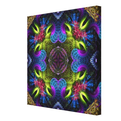 Fractal Colours Geometric Art Canvas wrappedcanvas