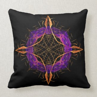 Fractal Compass - Abstract Geometric Pillow