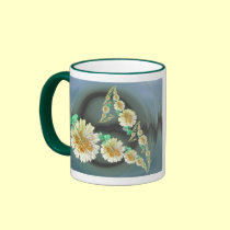 Fractal Dahlia (customise-able) Mug mugs