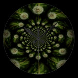 Fractal Dandelion wall clocks