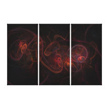 Fractal Dark Red Canvas Print