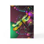 Fractal Dragonfly Birthday Card