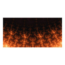 Fractal Dusk Personalized Photo Card