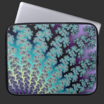 Fractal Fan Custom Sleeve in Purple and Blue laptop sleeves