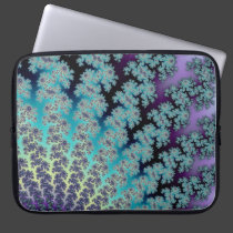 Fractal Fan Custom Sleeve in Purple and Blue laptop sleeves