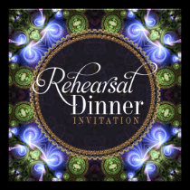 Fractal Fantasy Rehearsal Dinner Invitations invitations