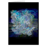 Fractal Feathers Blue Card