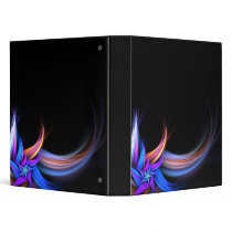 Fractal Feathers Design 3 Ring Binder