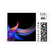 Fractal Feathers Design Postage