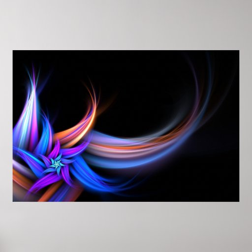 Fractal Feathers Design Print