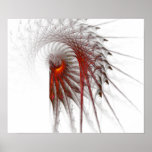 Fractal Feathers Poster
