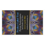 Fractal Feathers Vertical Product Label Stick Rectangular Sticker