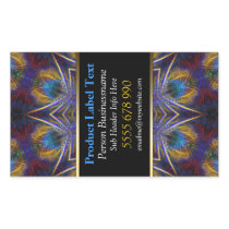 Fractal Feathers Vertical Product Label Stick Rectangular Sticker