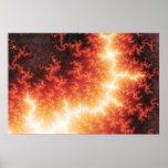 Fractal fire composition #7 poster