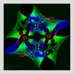 Fractal Florals - Green Revolution     Art Print
