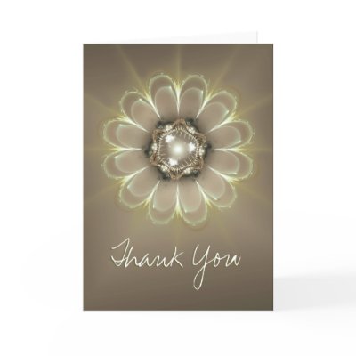 Fractal Flower 1 - Thank You Card by kklawiter